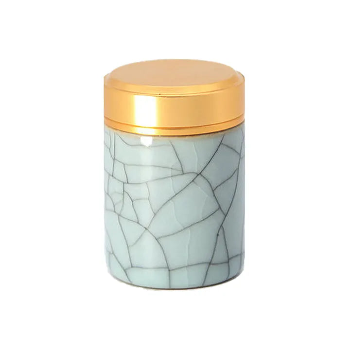 Airtight Ceramic Tobacco Storage Jar with Odor-Blocking Seal