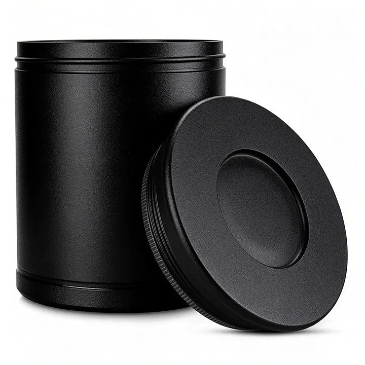 Matte Black Cigar Tobacco Storage Jar