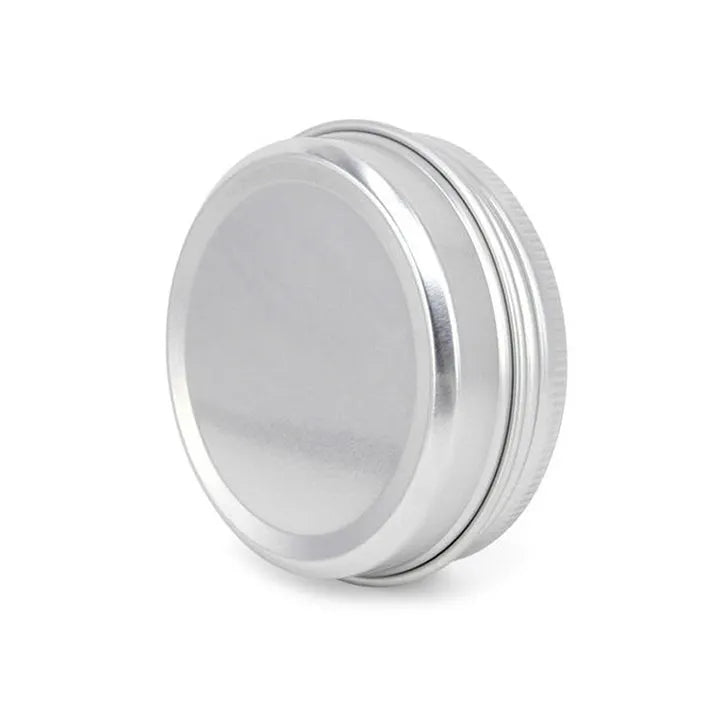 Aluminum tobacco tin with a transparent window