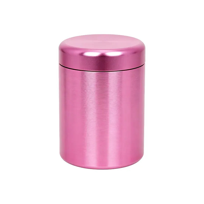 Pink aluminum alloy tobacco storage jar