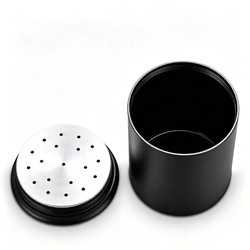 Matte Black Cigar Tobacco Storage Jar