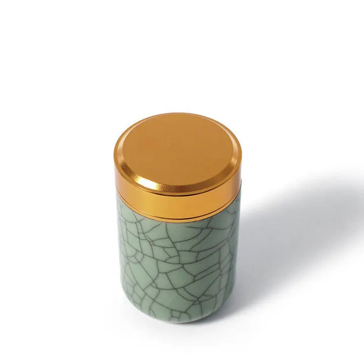 Airtight Ceramic Tobacco Storage Jar with Odor-Blocking Seal