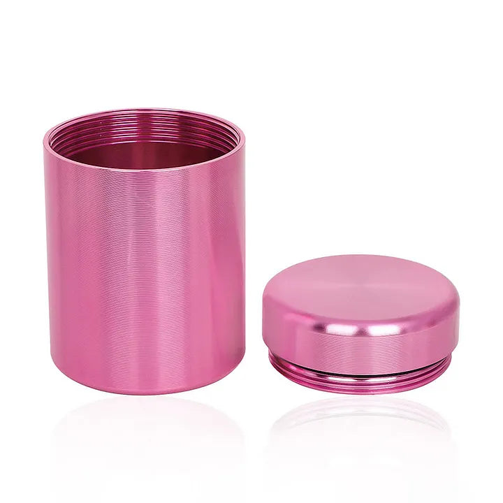 Pink aluminum alloy tobacco storage jar